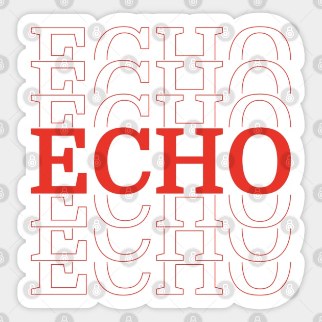 Echo Repeated (Stacked Lines) Sticker by wls